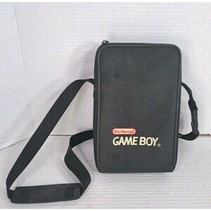 Nintendo Game Boy Carrying Case Black Travel Bag Strap Authentic Vtg 90s Retro